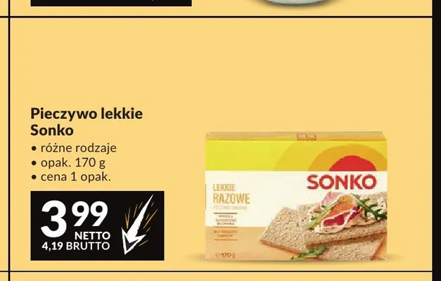 Pieczywo lekkie Sonko promocja w Makro