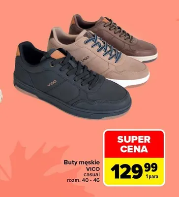 Buty męskie VICO casual promocja w Carrefour