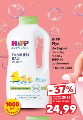 Płyn do kąpieli dla całej rodziny Hipp Babysanft promocja w Kaufland