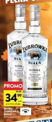 Wódka Żubrówka Biała promocja w Intermarche