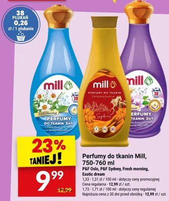Perfumy do tkanin Mill Exotic Dream promocja w Twój Market