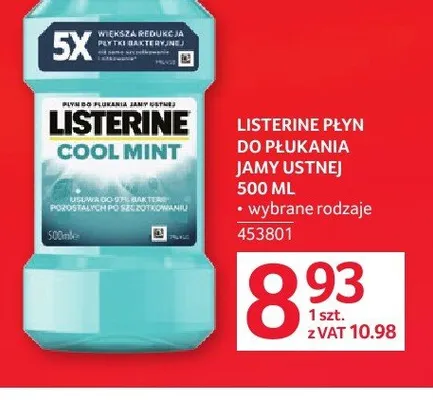 Płyn do płukania jamy ustnej Listerine promocja w Selgros