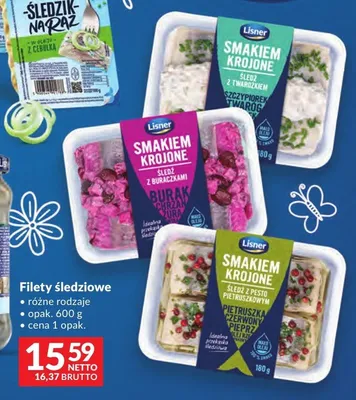 Filety śledziowe Lisner różne rodzaje promocja w Makro