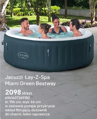 Jacuzzi Lay-Z-Spa Miami Green promocja w Castorama