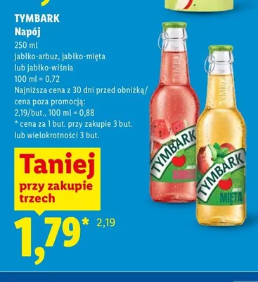 Napój Tymbark jabłko-arbuz promocja w Lidl