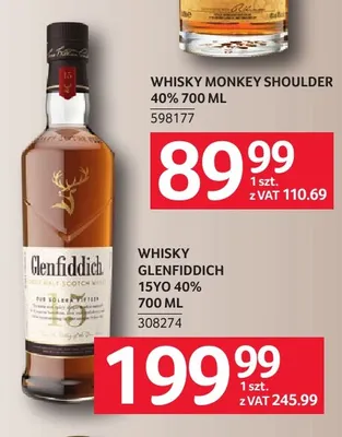 Whisky Glenfiddich 15YO promocja w Selgros