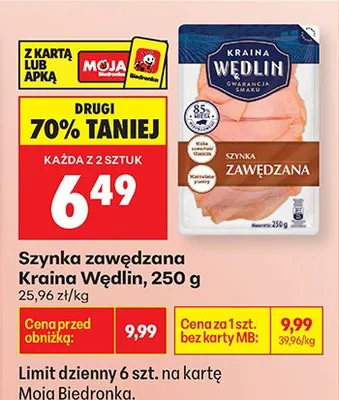 Szynka zawędzana promocja w Biedronka