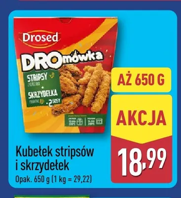 Kubełek stripsów i skrzydełek Drosed DRomówka promocja w Aldi