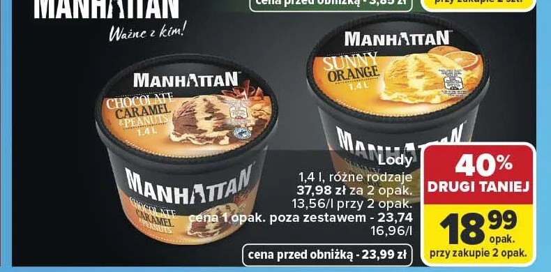 Lody Manhattan promocja w Carrefour
