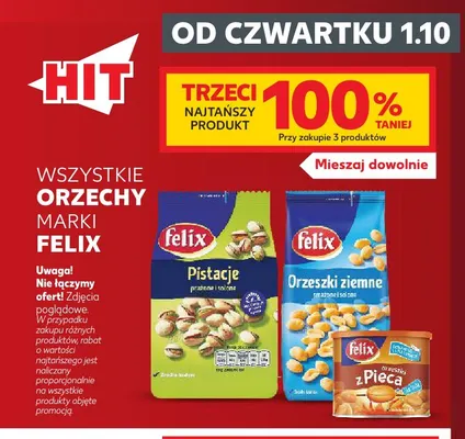 Orzeszki ziemne smażone i solone Felix promocja w Kaufland