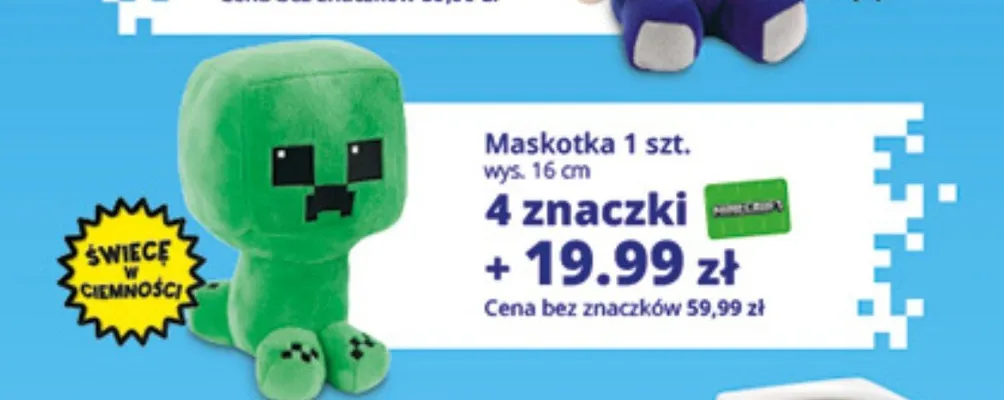 Maskotka Minecraft Creeper promocja w Auchan