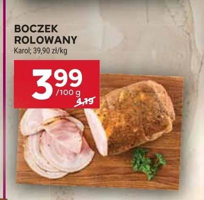 Boczek rolowany Karol promocja w Stokrotka