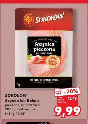 Szynka pieczona w plastrach Sokołów promocja w Kaufland