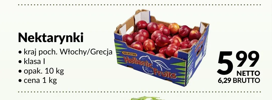 Nektarynki Włochy/Grecja klasa I promocja w Makro