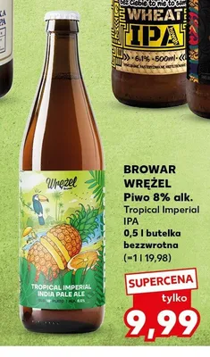 Piwo Wrężel Tropical Imperial IPA 8% alk. promocja w Kaufland