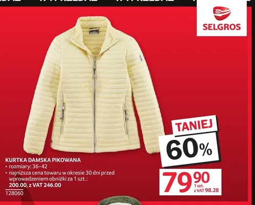 Kurtka damska pikowana promocja w Selgros