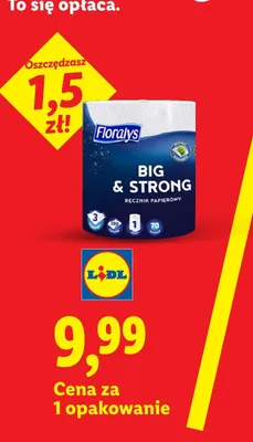 Ręcznik papierowy Floralys Big & Strong 3-warstwowy promocja w Lidl