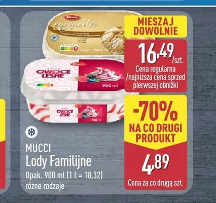 Lody Familijne Moments Mucci promocja w Aldi