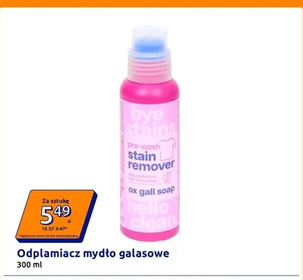 Odplamiacz mydło galasowe Bye Stains promocja w Action