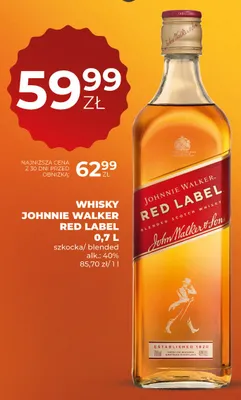 Whisky Johnnie Walker Red Label promocja w Duży Ben