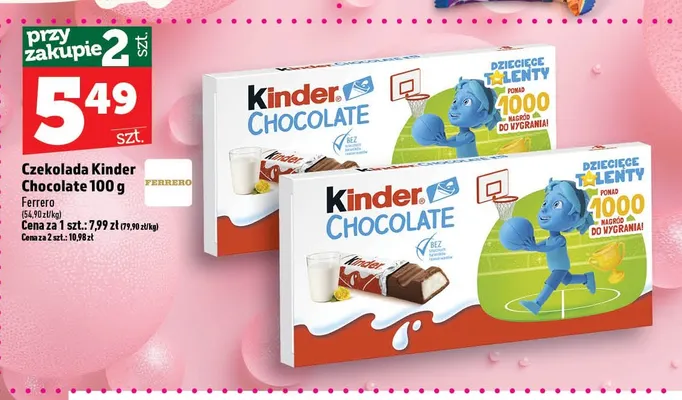 Czekolada Kinder Chocolate promocja w TOPAZ
