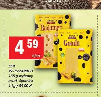 Ser w plastrach Gouda Spomlek promocja w Chorten