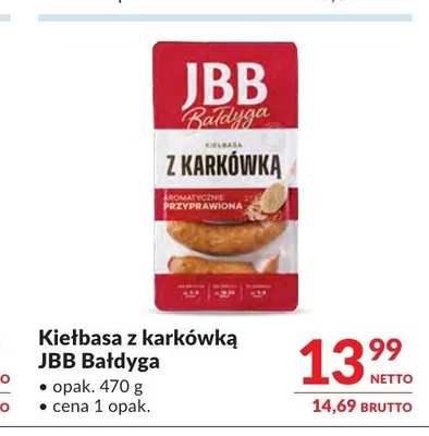 Kiełbasa z karkówką JBB Bałdyga promocja w Makro