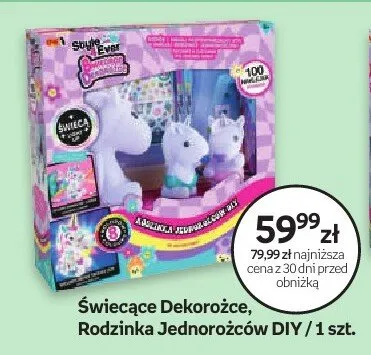 Świecące Dekorożce Rodzinka Jednorożców DIY promocja w Dzień Dziecka