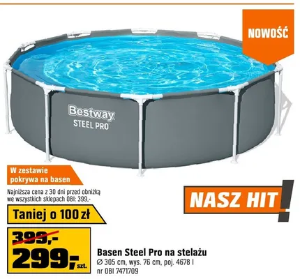 Basen Steel Pro na stelażu BESTWAY 305cm wys. 76cm poj. 4678l promocja w OBI