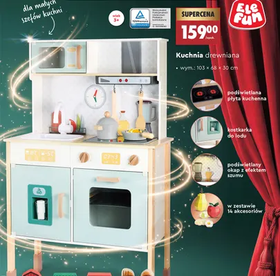 Kuchnia drewniana EleFun promocja w Biedronka