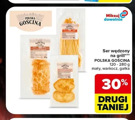 Ser wędzony na grill Polska Gościna gałka promocja w Carrefour