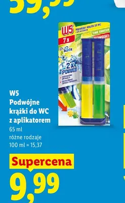Podwójne krążki do WC z aplikatorem W5 Lime Twister promocja w Lidl