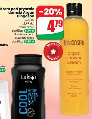 Krem pod prysznic damski Argan promocja w Dino