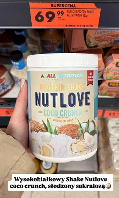 Shake proteinowy Nutlove coco crunch promocja w Biedronka
