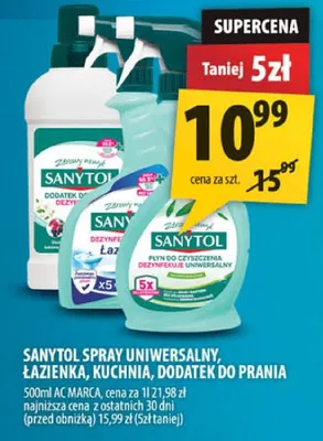 Spray uniwersalny, łazienka, kuchnia, dodatek do prania Sanytol promocja w Arhelan