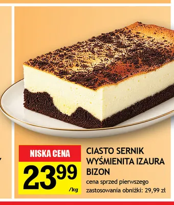 Ciasto sernik Wyśmienita Izaura Bizon promocja w Gram Market