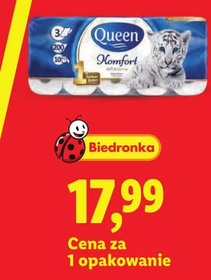 Papier toaletowy 3-warstwowy Queen Komfort 10-pak promocja w Lidl