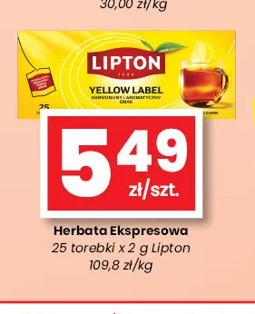 Herbata ekspresowa Lipton Yellow Label promocja w emma MARKET