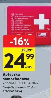 Apteczka samochodowa DIN 13164-2022 promocja w Intermarche