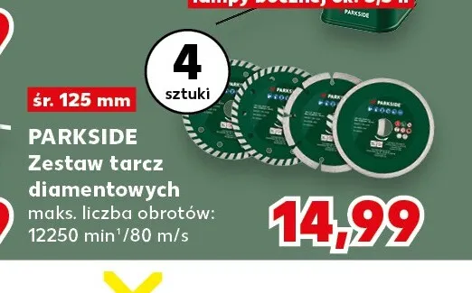 Zestaw tarcz diamentowych Parkside promocja w Kaufland