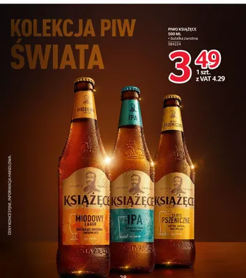 Piwo Książęce Miodowy Lager promocja w Selgros