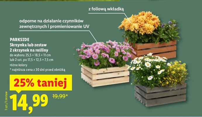 Skrzynka lub zestaw 2 skrzynek na rośliny promocja w Lidl