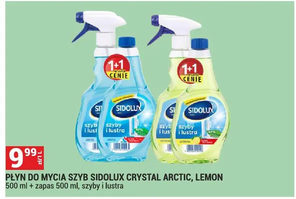 Płyn do mycia szyb Sidolux Crystal Arctic promocja w Merkury Market