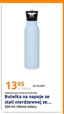 Butelka na napoje ze stali nierdzewnej promocja w Action
