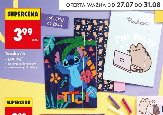 Teczka A4 z gumką St. Majewski promocja w Biedronka