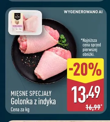 Golonka z indyka Mięsne Specjały promocja w Aldi