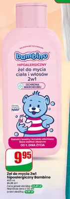 Żel do mycia 2w1 hipoalergiczny Bambino promocja w Dino