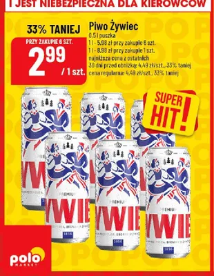 Piwo Żywiec Premium promocja w POLOmarket