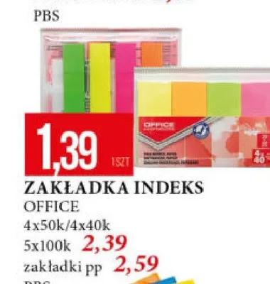 Zakładka indeks Office 5x100k promocja w Leclerc