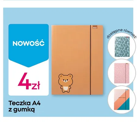 Teczka A4 z gumką Bexus promocja w Pepco